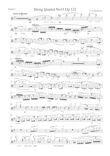 String Quartet No. 15 in A minor Opus 132