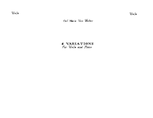 Partition de piano et partition de viole de gambe, 6 Variations on  A Schüsserl und a Rein dl  J. 49