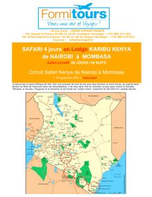 SAFARI 4 jours en Lodge KARIBU KENYA de NAIROBI à MOMBASA