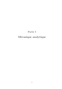 Mécanique Analytique - M¶ecanique analytique