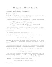 TD Equations Differentielles n