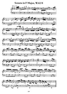Partition complète, Sonata en F, Wq.62/8, F, Bach, Carl Philipp Emanuel