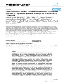 Docetaxel-induced prostate cancer cell death involves concomitant activation of caspase and lysosomal pathways and is attenuated by LEDGF/p75