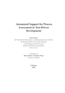 Automated support for process assessment in test-driven development [Elektronische Ressource] / vorgelegt von Christian Wege