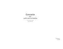 Partition compléte, Concerto pour violoncelle, Hallman, Joseph