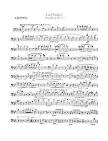 Partition basson 1, 2, Symphony No.1, Op.7, G minor, Nielsen, Carl