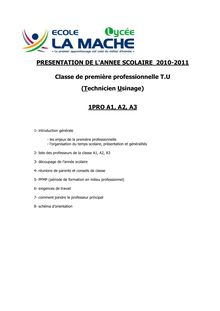 1PRO A1, A2, A3 - Ecole La Mache - infos-bac.ecolelamache.org