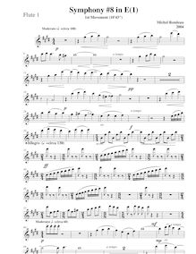Partition flûte 1, Symphony No.8, E major, Rondeau, Michel