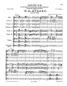 Partition complète, église Sonata, Church Sonata No.13Church Sonata No.16