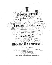 Partition complète, Sonatine facile et agréable, C Major, Marschner, Heinrich