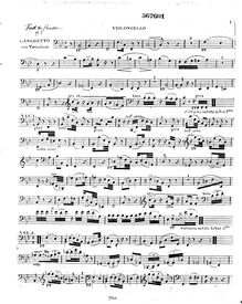 Partition violoncelle, Andante avec Variations, Andante mit Variationen für Pianoforte, Violine, Viola und Violoncell in B dur ; Andante avec variations: pour le piano-forte, violon, alto et violoncelle