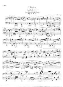 Partition , Rondo brillant, Divertissement, D.823, Schubert, Franz