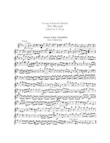 Partition violons I, Messiah, Handel, George Frideric par George Frideric Handel