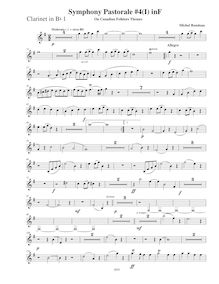 Partition clarinette 1 (B♭), Symphony No.4  Pastorale , Symphony on Canadian Folk Themes