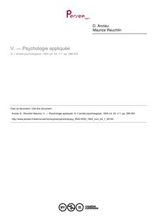 — Psychologie appliquée - compte-rendu ; n°1 ; vol.54, pg 299-303