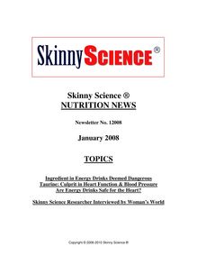 Skinny Science ® NUTRITION NEWS