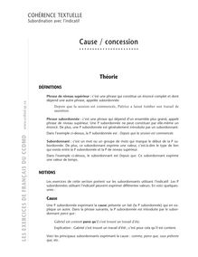 Construction de phrases interrogatives (directes / indirectes), Cause / Concession