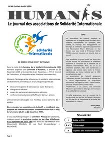 Le journal des associations de Solidarité Internationale - journal ...