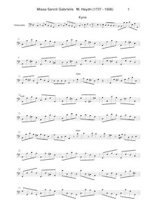 Partition Continuo (violoncelles, Basses, clavier), Missa Sancti Gabrielis