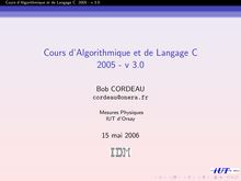 Cours d Algorithmique et de Langage C 2005 - v 3.0