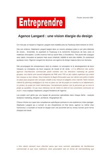 Agence Langard : une vision élargie du design