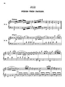 Partition complète, 6 Leichte Klavierstücke Op.52, Hummel, Johann Nepomuk