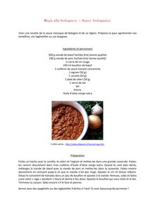 Sauce bolognaise - recette italienne