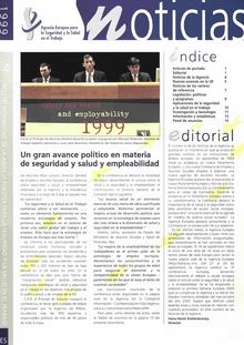 Noticias 4/1999. Agencia Europea para la Seguridad y la Salud en el Trabajo