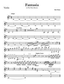 Partition violon, Fantasia on pour Three Ravens, Dunn, Bart