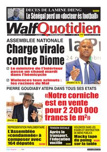 Walf Quotidien n°8911 - du mercredi 08 décembre 2021