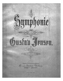 Partition complète, Symphony, B♭ major, Jensen, Gustav