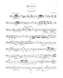 Partition violoncelle 2, corde quintette en E Minor, E minor, Cherubini, Luigi
