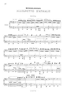 Partition complète, Musik zu Athalia von Racine für Chor und Orchester, Op.74 par Felix Mendelssohn