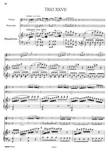 Partition Piano , partie, 3 Piano Trios, Hob.XV:3-5, C Major, F Major, G Major