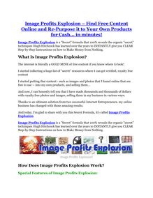 Image Profits Explosion review & massive +100 bonus items