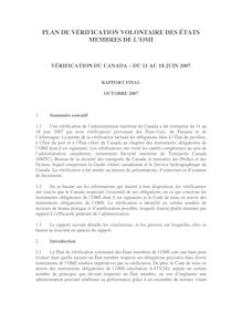 IMO AUDIT - CANADA -FRENCH REPORT