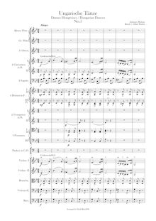 Partition No., Allegro (F♯ minor), 21 Hungarian Dances (orchestre)
