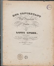 Partition parties complètes, Duo concertant, Spohr, Louis