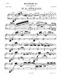 Partition complète, Fantasia, Sonatensatz ; Violin Sonata, C minor par Wolfgang Amadeus Mozart