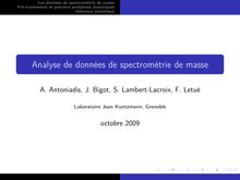Analyse de données de spectrométrie de masse