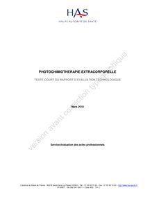 Photochimiothérapie extracorporelle - Photochimiothérapie extracorporelle- Texte court