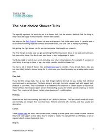 The best choice Shower Tubs