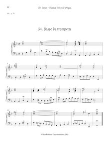 Partition 5, Basse de trompette, Petites Pièces d Orgue, Lanes, Mathieu