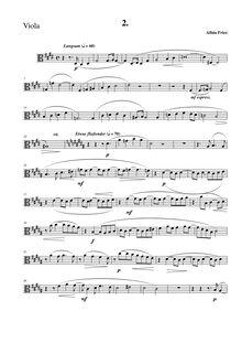 Partition , Langsam, partition de viole de gambe, Piano Trio No.1