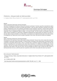 Histoire, citoyenneté et démocratie - article ; n°1 ; vol.71, pg 97-104