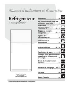 Notice Réfrigérateur Frigidaire  FRT17G4AQ1