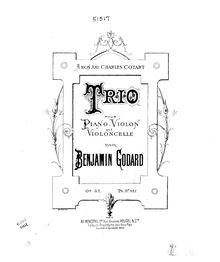 Partition de piano, Piano Trio No.1, Op.32, Godard, Benjamin