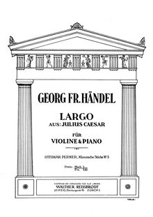 Partition complète, Giulio Cesare en Egitto, Handel, George Frideric