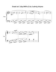 Partition Etude No.2, 25 Melodious études, Op.108, Schytte, Ludvig