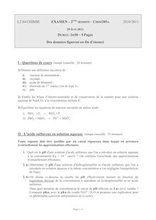 L2 S4 CHIMIE EXAMEN - Page L2 Chimie - Université Paris-Sud 11